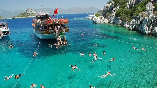Full Day: Cruise The Blues Boat Trip from Marmaris (Seat On Boat)